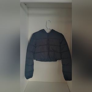 Small black cropped puffer jacket
